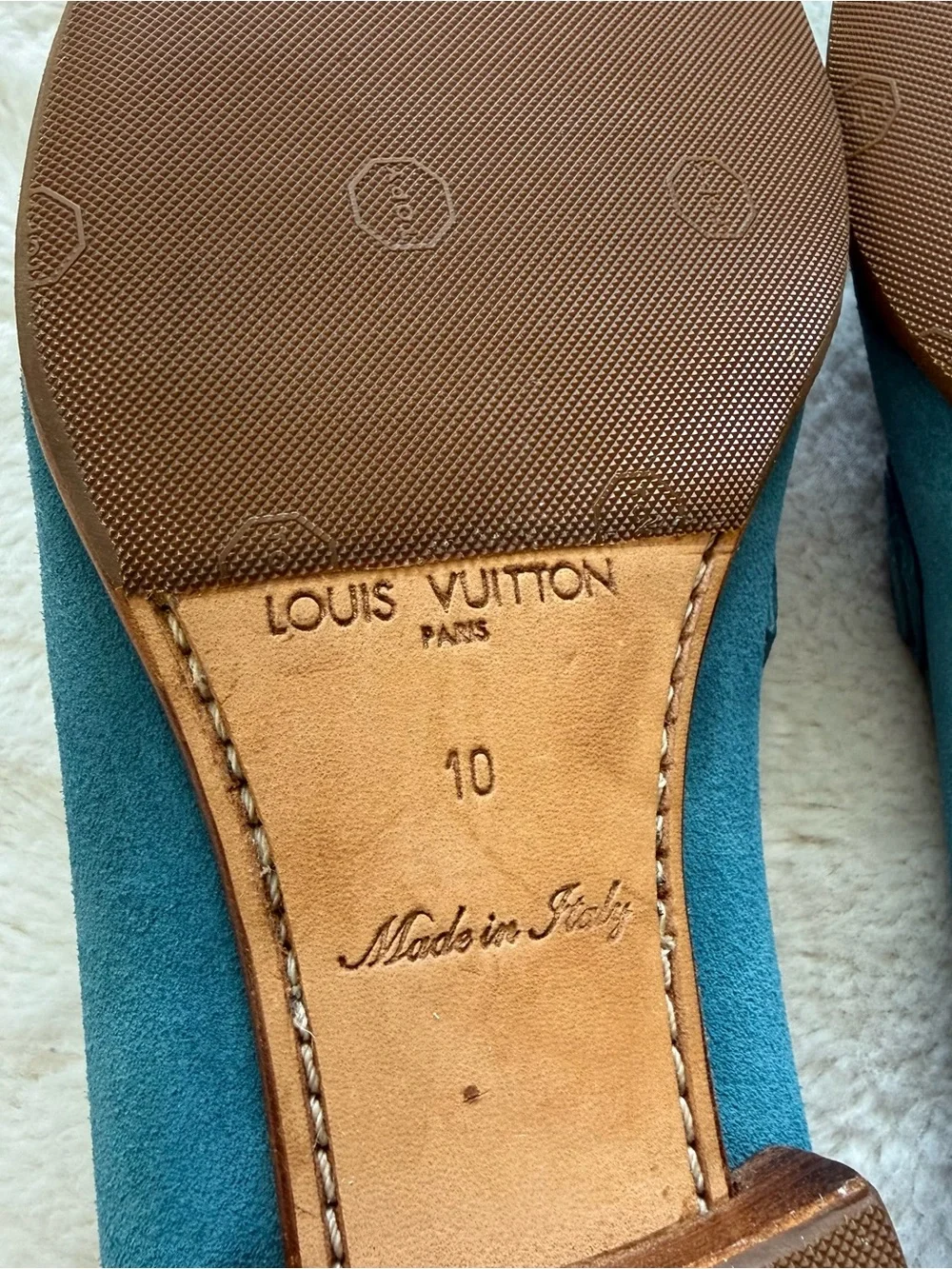 Louis Vuitton Lexington Logo LV Loafers Blue Suede 10 UK/ 11 US Authentic